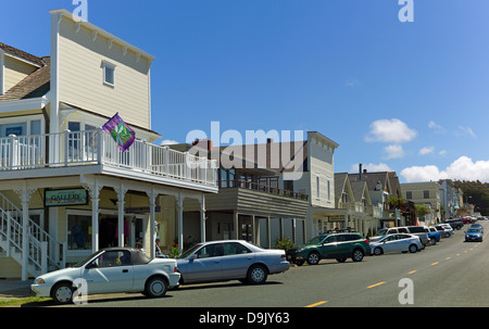 Sommer 42 Drehort, Main Street, Mendocino, Kalifornien Stockfoto