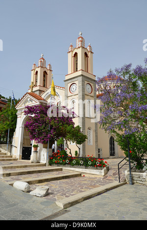 19. Jahrhundert Kirche von Agios Panteleimonas, Siana, Rhodos (Rodos), die Dodekanes, South Aegean Region, Griechenland Stockfoto