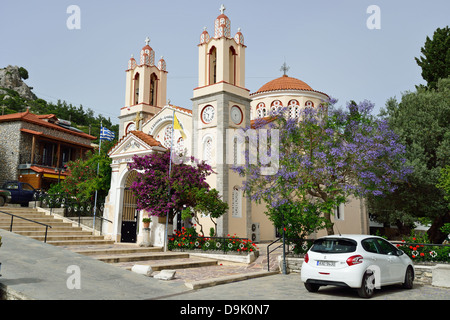 19. Jahrhundert Kirche von Agios Panteleimonas, Siana, Rhodos (Rodos), die Dodekanes, South Aegean Region, Griechenland Stockfoto