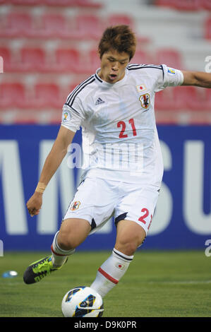 Hiroki Sakai (JPN), 11. Juni 2013 - Fußball / Fußball: 2014 FIFA World Cup asiatische Qualifikation Finale Runde Gruppe B Übereinstimmung zwischen Irak 0-1 Japan im Grand Hamad Stadium in Doha, Katar. (Foto von Takahisa Hirano/AFLO) Stockfoto