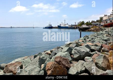 Point Loma Nachbarschaft Fischereifahrzeuge Strände und Felsen, California. Stockfoto