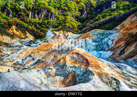 Höllental in Noboribetsu, Japan. Stockfoto