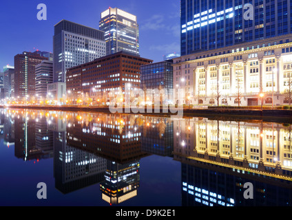 Marunouchi Geschäftsviertel in Tokio, Japan. Stockfoto