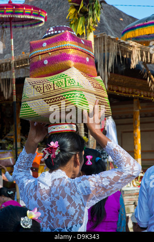 Bali, Indonesien mit vielen religiösen Traditionen Stockfoto