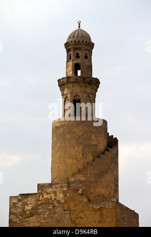 Das Minarett der Ibn-Tulun-Moschee, Kairo, Ägypten Stockfoto