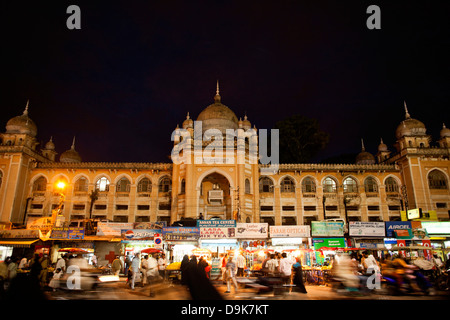 Fassade eines Gebäudes, Charminar Basar, Hyderabad, Indien Stockfoto