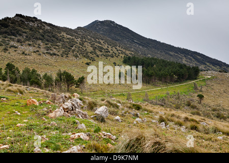 Zingaro Naturschutzgebiet Küste und Hügeln in der Provinz von Trapani, Sizilien. Stockfoto