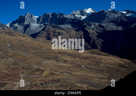 Trekking im Langtang, Nepal, mit Naya Kanga und Ganja La Stockfoto