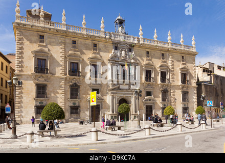 Im Plaza Nueva, Stadt Granada, echte Chancilleria, Rathaus und Courts of Justice aus dem 16. Jahrhundert Stockfoto