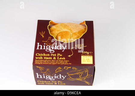 Higgidy Pastete mit Huhn und Lauch Stockfoto