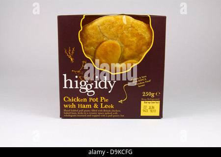 Higgidy Pastete mit Huhn und Lauch Stockfoto