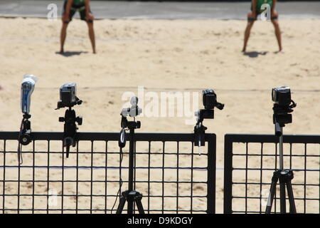 20. Juni 2013 Swatch Beach Volley Ball Weltmeisterschaften Mannschaftsturnier in Foro Italico Rom Italien Stockfoto