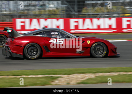 ROTES Auto 45 FERRARI 599XX Auto SILVERSTONE Spur SILVERSTONE RACE TRACK SILVERSTONE ENGLAND 16. September 2012 Stockfoto