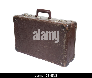 Alter Koffer mit Beschneidungspfad Stockfoto
