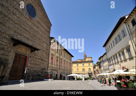 Italien, Toskana, Arezzo, Piazza San Francesco Stockfoto