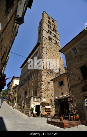 Italien, Toskana, Arezzo, Pieve di Santa Maria, mittelalterliche Kirche Stockfoto