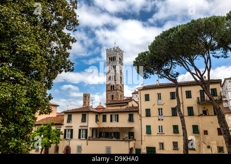 Lucca, Toskana - Blick über die Altstadt (Italien) Stockfoto
