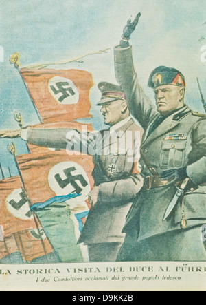 Benito Mussolini und Adolf Hitler Stockfoto