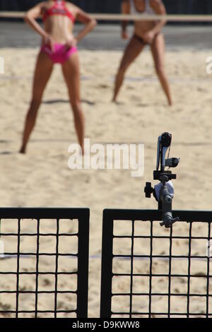 20. Juni 2013 Swatch Beach Volley Ball Weltmeisterschaften Mannschaftsturnier in Foro Italico Rom Italien Stockfoto