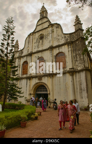 aus der Messe in St. Francis Church in Fort Cochin (Kochi), Kerala, Indien Stockfoto