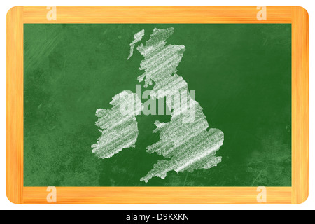 Auf einer Tafel gezeichnet Großbritannien Stockfoto