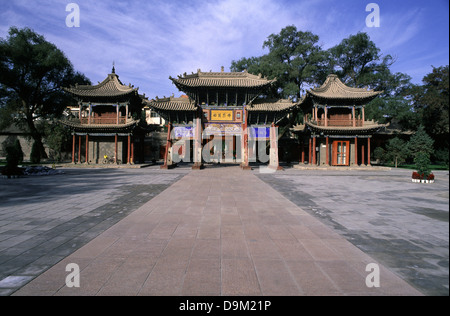 Blick auf die Alte buddhistische Tempel Dafo Si oder Großen Buddha Tempel in Zhangye eine Stadt in der Provinz Gansu in China Stockfoto