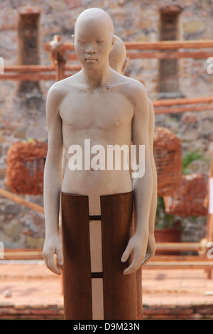 Glatze Menschenfigur Statuen. Stockfoto