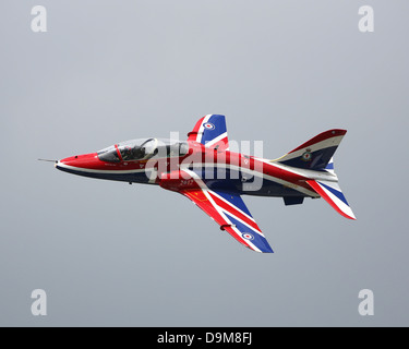 RAF Hawk t. 1 Trainer Jet Flugzeug gemalt in "Union Jack"-Lackierung, Königin Elizabeth II Diamant-Jubiläum im Jahr 2012 feiern Stockfoto