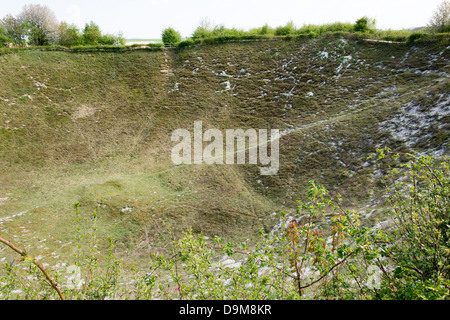 Der Krater an der Somme France Lochnagar Stockfoto