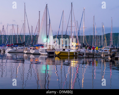 Hafen Hafengebiet von Watkins Glen New York Harbor Lights fest Stockfoto