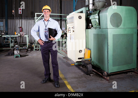 in voller Länge Portrait von einem Betriebsleiter Stockfoto