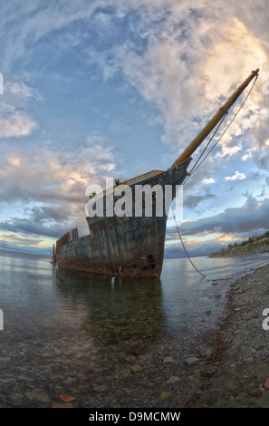 Schiffbruch des Lord Lonsdale in Punta Arenas, Chile Stockfoto