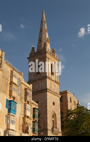 Die St Paul's pro-Kathedrale, Valletta, Malta. Stockfoto