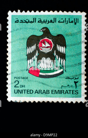 Vereinigte Arabische Emirate-Briefmarken in Studioumgebung Stockfoto