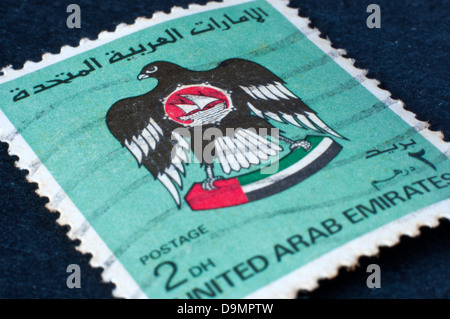 Vereinigte Arabische Emirate-Briefmarken in Studioumgebung Stockfoto