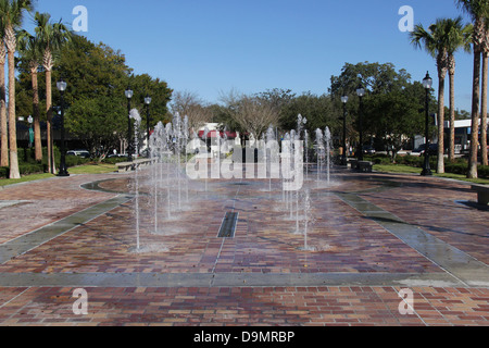 Park-Brunnen in einem Park von der Stadt von Wintergarten, Florida. Stockfoto