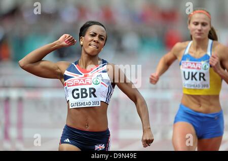 Gateshead, UK. 23. Juni 2013. Tiffany Porter (GBR). Damen 100m Hürden. Tag2. Mannschafts-Meisterschaften. Bildnachweis: Sport In Bilder/Alamy Live-Nachrichten Stockfoto