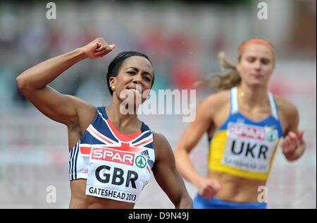 Gateshead, UK. 23. Juni 2013. Tiffany Porter (GBR). Damen 100m Hürden. Tag2. Mannschafts-Meisterschaften. Bildnachweis: Sport In Bilder/Alamy Live-Nachrichten Stockfoto