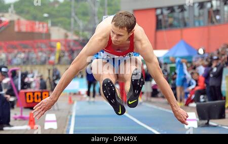 Gateshead, UK. 23. Juni 2013. Alexej Fjodorow (RUS). Herren Dreisprung. Tag2. Mannschafts-Meisterschaften. Bildnachweis: Sport In Bilder/Alamy Live-Nachrichten Stockfoto