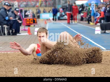 Gateshead, UK. 23. Juni 2013. Alexej Fjodorow (RUS). Herren Dreisprung. Tag2. Mannschafts-Meisterschaften. Bildnachweis: Sport In Bilder/Alamy Live-Nachrichten Stockfoto