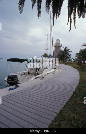 Biscayne Nationalpark V-Boca Chita Hafen. Stockfoto