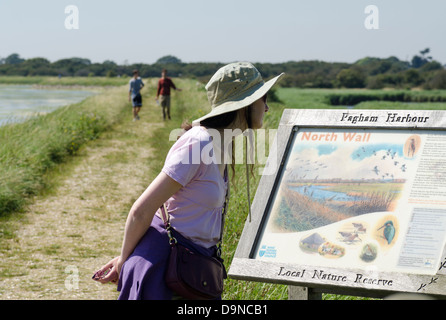 Pagham Hafen lokaler Natur Reserve UK Stockfoto