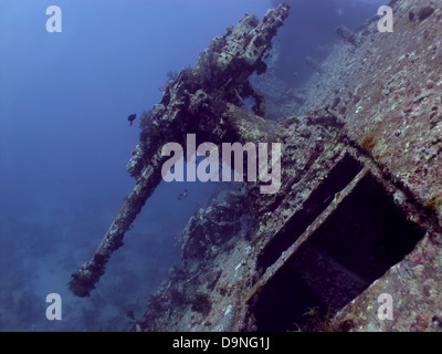 40MM-Flugabwehr Maschinengewehr der SS Thistlegorm Stockfoto