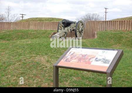 Fort Stevens, Teil der Verteidigung im Bürgerkrieg, ist ein historischer Ort innerhalb des Nationalparksystems. Während des Amerikanischen Bürgerkrieges spielte sie eine wichtige Rolle, indem sie die Hauptstadt verteidigte. Stockfoto