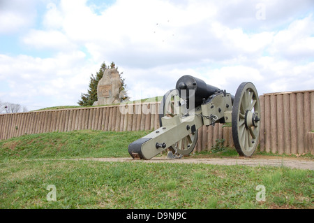Fort Stevens, Teil der Verteidigung im Bürgerkrieg, ist ein historischer Ort in Washington, D.C., der eine Schlüsselrolle bei der Verteidigung der Hauptstadt während des Bürgerkriegs spielte. Stockfoto