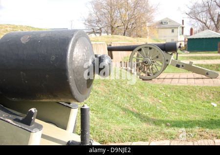 Fort Stevens, Teil der Verteidigung im Bürgerkrieg, ist ein historischer Ort im District of Columbia, der Einblicke in die Verteidigung der US-Hauptstadt während des Bürgerkriegs bietet. Stockfoto