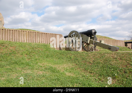 Fort Stevens, Teil der Verteidigung im Bürgerkrieg, ist ein historischer Ort in Washington, D.C. das Fort spielte eine entscheidende Rolle bei der Verteidigung der Hauptstadt während des Bürgerkriegs. Stockfoto