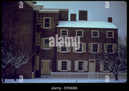 Die Edgar Allan Poe National Historic Site in Pennsylvania bewahrt die Heimat des berühmten Dichters und bietet Einblick in sein Leben und seine Werke. Die Stätte ist ein wichtiger Ort für Literatur und amerikanische Kulturgeschichte. Stockfoto