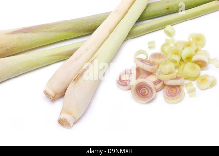 Stiele und geschnittenen Zitronengras. Stockfoto