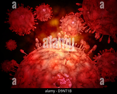 Schweine-Influnza-Virus. Stockfoto